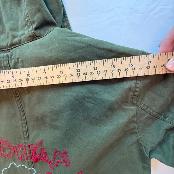 ZARA Girls “Dream Big” Embroidered Parka Jacket with Hood | Size 10 (140 cm) - Picture 12 of 15